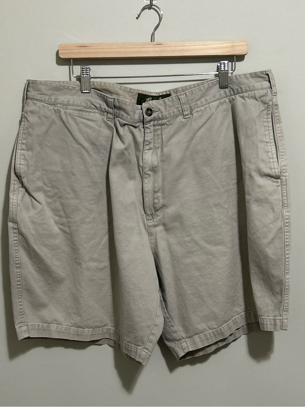 Khaki Cotton Casual Shorts - Beige Size 42